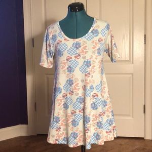 LuLaRoe, Mint Print Top, XXS